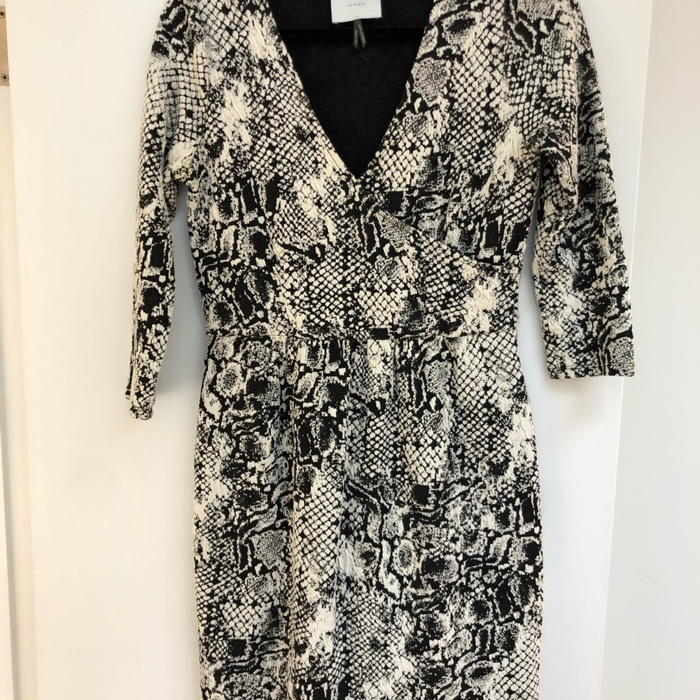 Animal print knit dress 3/4 sleeve - Anthropologie